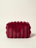 FUR POUCH - DEEP RED