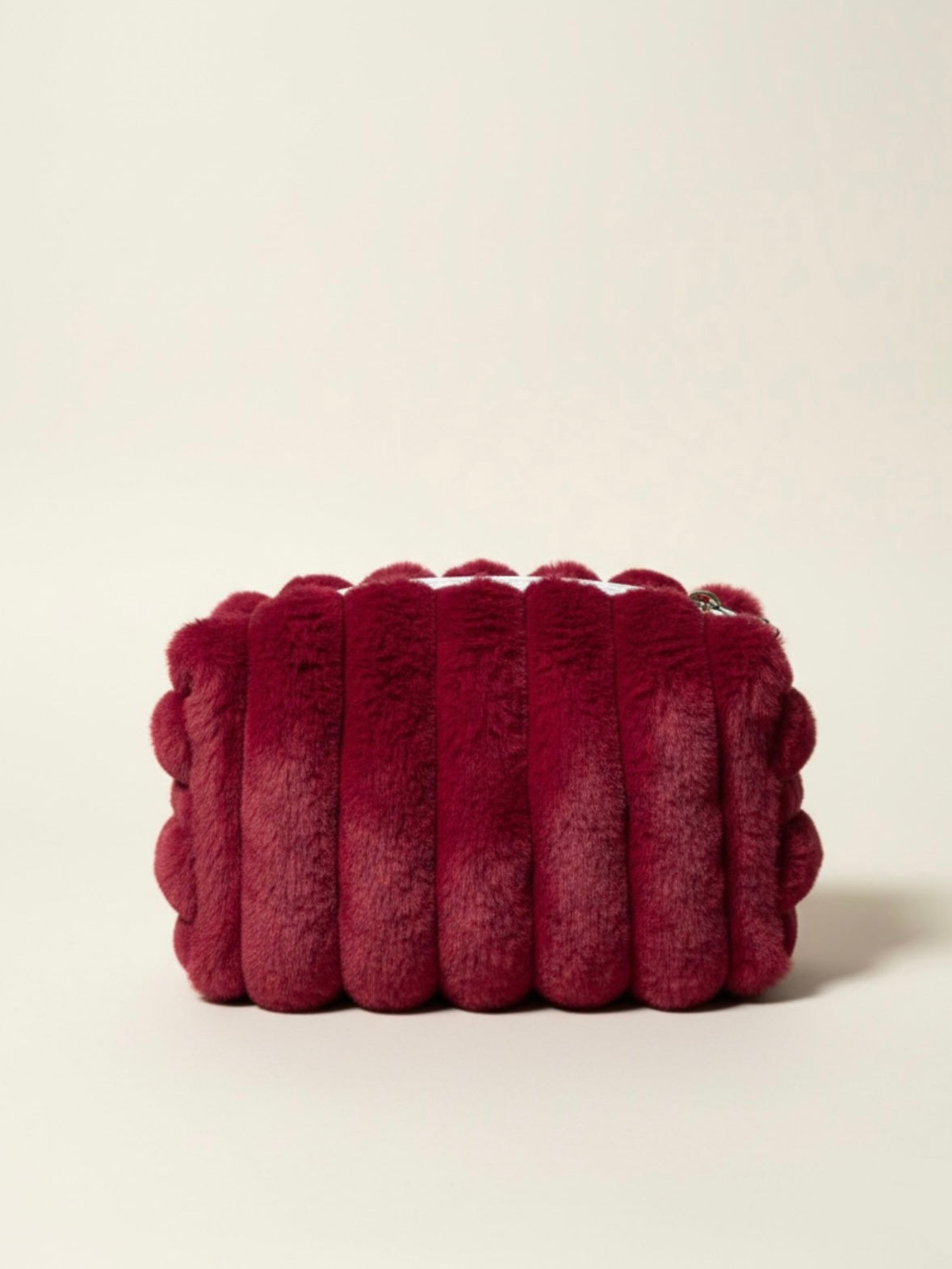 FUR POUCH - DEEP RED